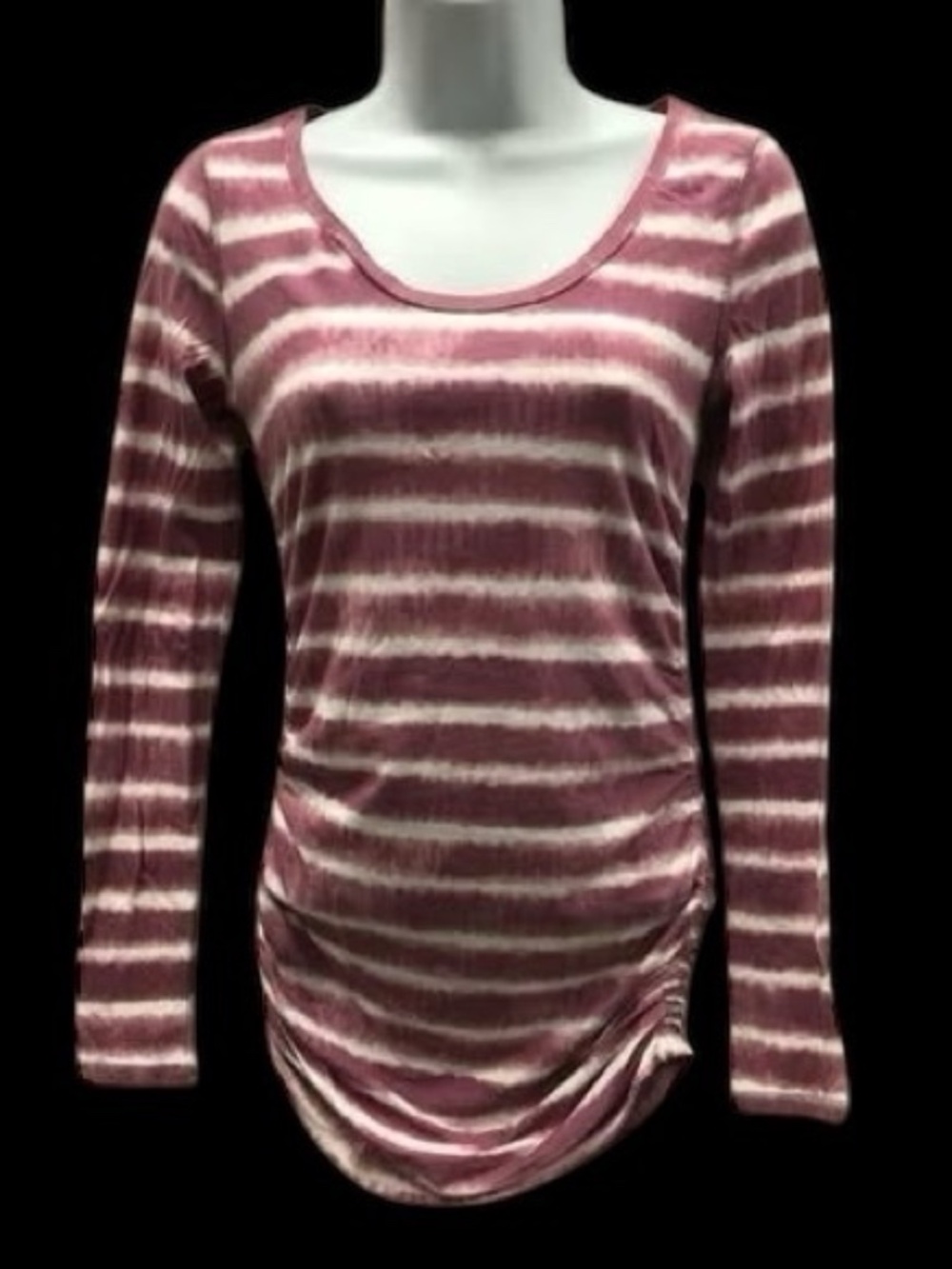 Women's Size XS Ann Taylor Loft Lounge Purple & White Striped Shirt